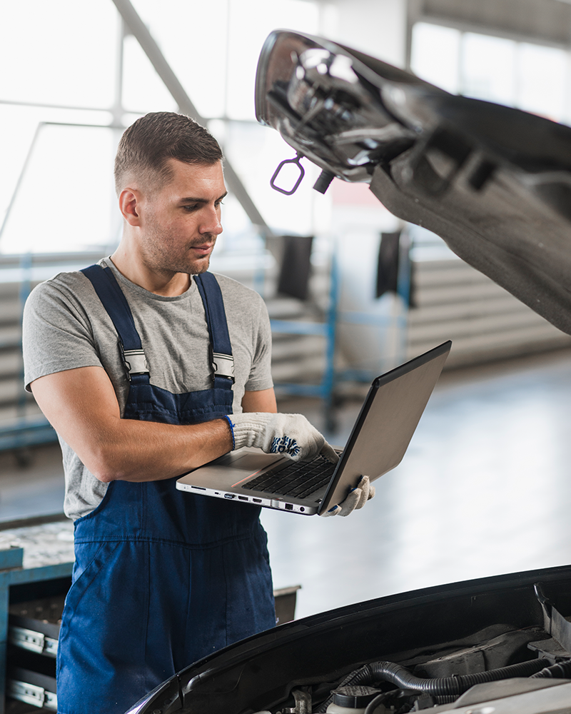 Auto repair SEO agency optimizing local shop website